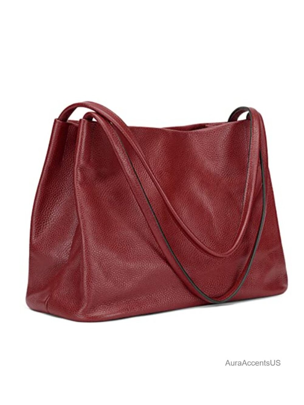 Top Grain Leather Tote Bag Hobo Shoulder Purse Spacious Lightweight